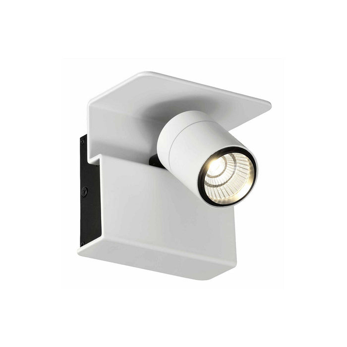 Mantra M5717 Bocaray Surface Mounted Spot / Wall Light 1 x 7W LED 3000K, 500lm, Matt White / Black, 3yrs Warranty • M5717