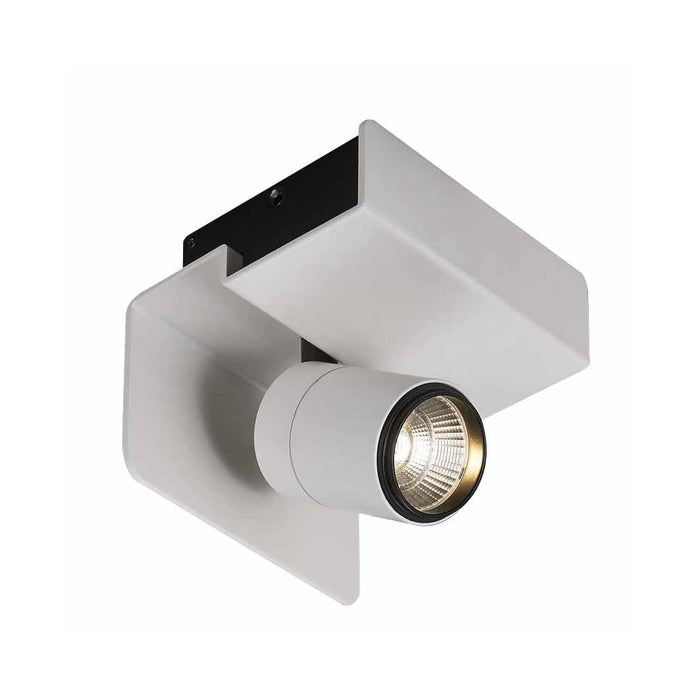 Mantra M5718 Bocaray Surface Mounted Spot / Wall Light 1 x 7W LED 4000K, 560lm, Matt White / Black, 3yrs Warranty • M5718