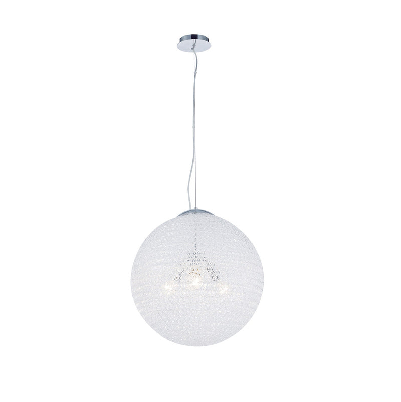 Mantra Fusion M5710 Bola Pendant 50cm Round 3 x E27, Chrome • M5710