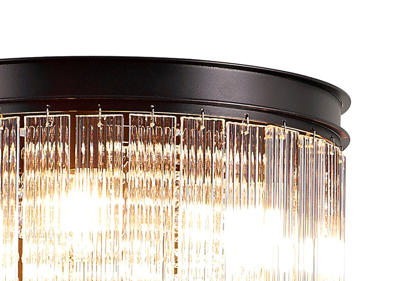 Regal Lighting SL-1775 9 Light Floor Lamp Brown Oxide And Clear Crystal