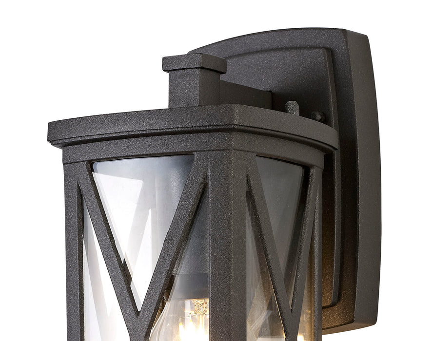 Regal Lighting SL-1673 1 Light Outdoor Wall Light Anthracite With Clear Glass IP54