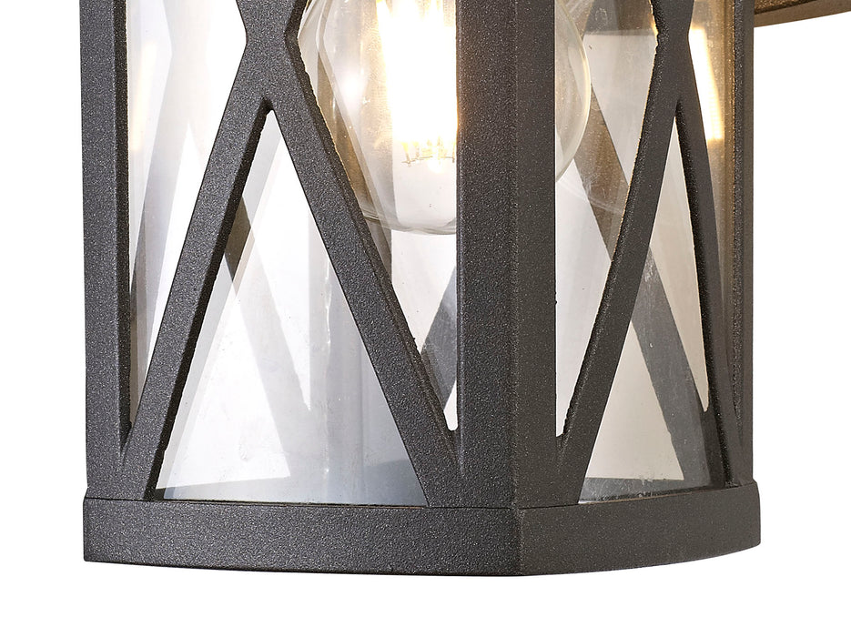 Regal Lighting SL-1673 1 Light Outdoor Wall Light Anthracite With Clear Glass IP54