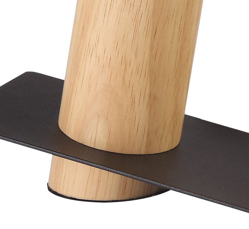 Deco Bret Table Lamp, 1 Light E27, Black/Wood, (Lamps Not Included) • D0562