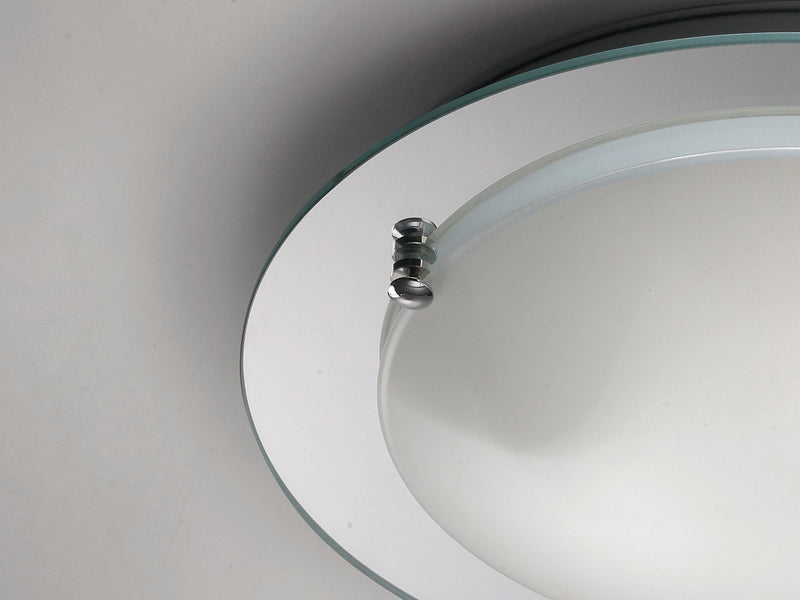 Deco Brooklyn Ceiling, 450mm Round, 3 Light E27 Polished Chrome • D0053