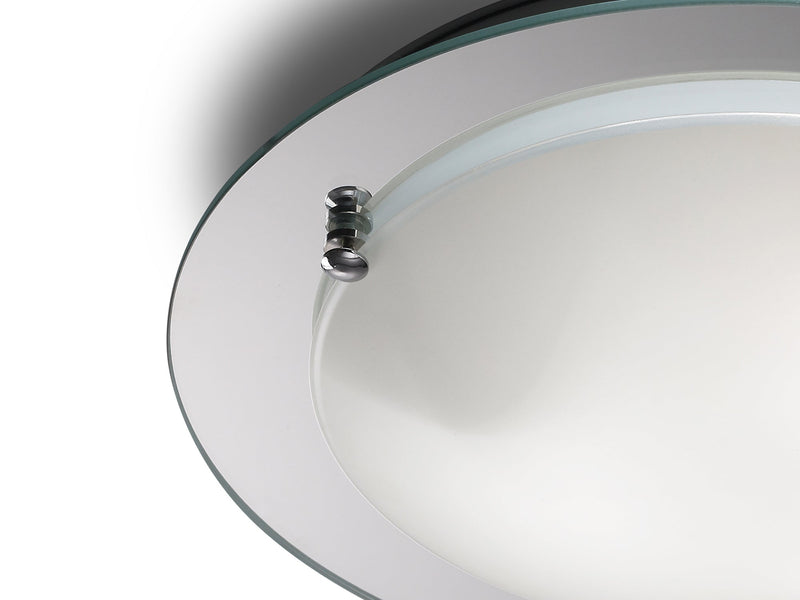 Deco Brooklyn Ceiling, 400mm Round, 3 Light E27 Polished Chrome • D0015