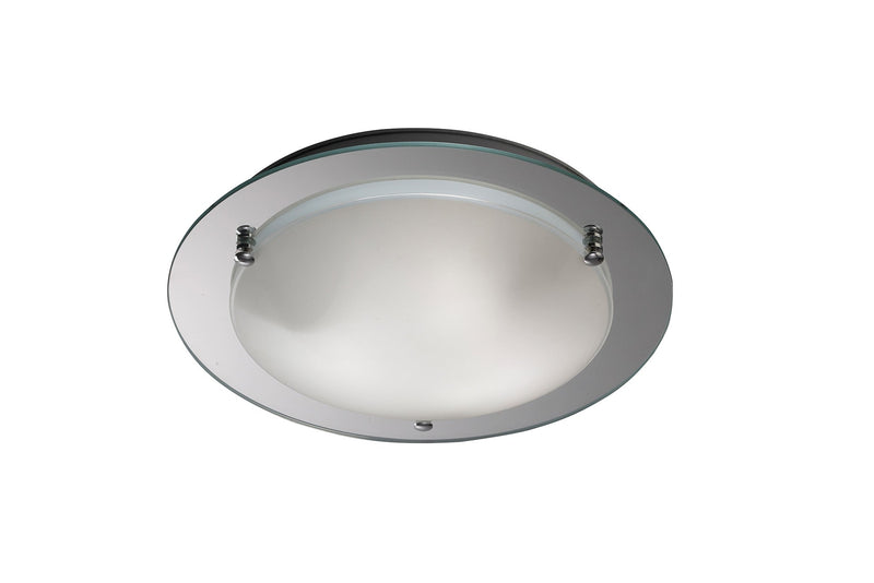 Deco Brooklyn Ceiling, 450mm Round, 3 Light E27 Polished Chrome • D0053