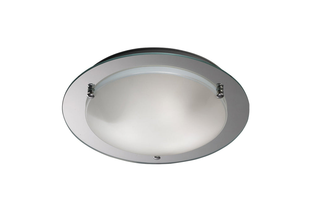 Deco Brooklyn Ceiling, 400mm Round, 3 Light E27 Polished Chrome • D0015