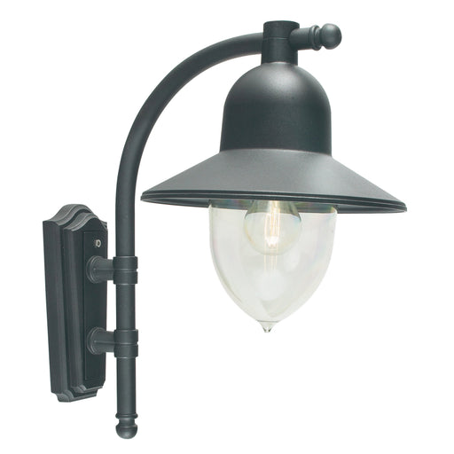 black outdoor wall light
