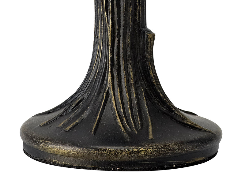 Regal Lighting SL-2080 1 Light Tiffany Table Lamp 15cm White and Grey With Clear Crystal Shade