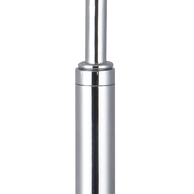 Deco Camino Square Base Small Table Lamp Without Shade, Inline Switch, 1 Light E27 Polished Chrome • D0346