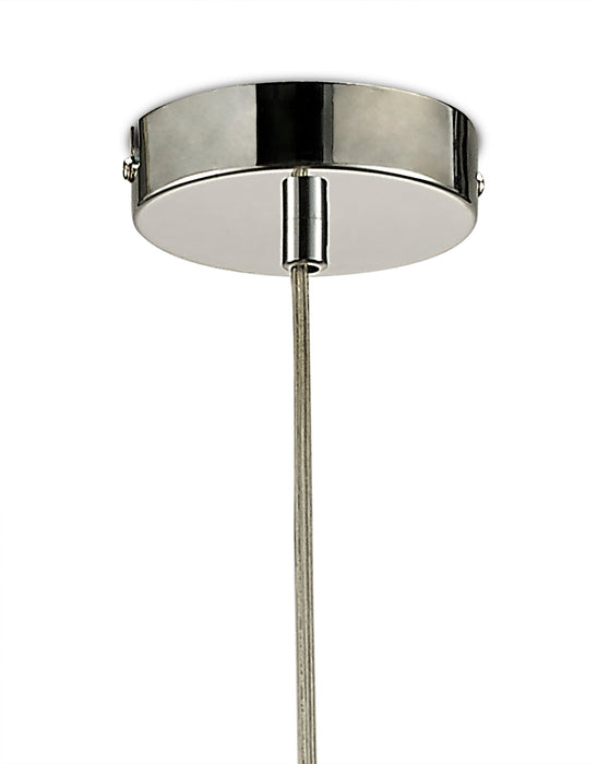 Deco Carla Single Pendant 1 Light E27 Polished Chrome/Clear Glass • D0116