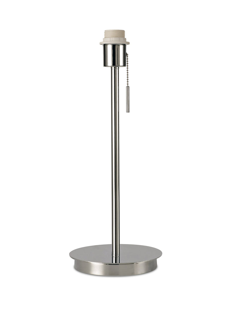 Deco Carlton Round Flat Base Large Table Lamp Without Shade, Switched Lampholder, 1 Light E27 Polished Chrome • D0372