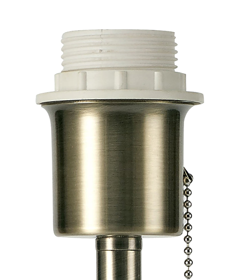 Deco Carlton Round Flat Base Large Table Lamp Without Shade, Switched Lampholder, 1 Light E27 Antique Brass • D0373