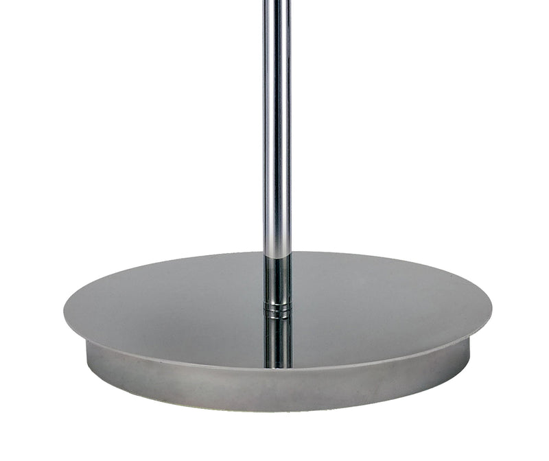 Deco Carlton Round Flat Base Floor Lamp Without Shade, Switched Lampholder, 1 Light E27 Polished Chrome • D0375