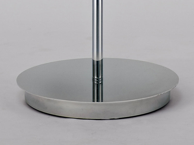 Deco Carlton Round Flat Base Floor Lamp Without Shade, Switched Lampholder, 1 Light E27 Polished Chrome • D0375