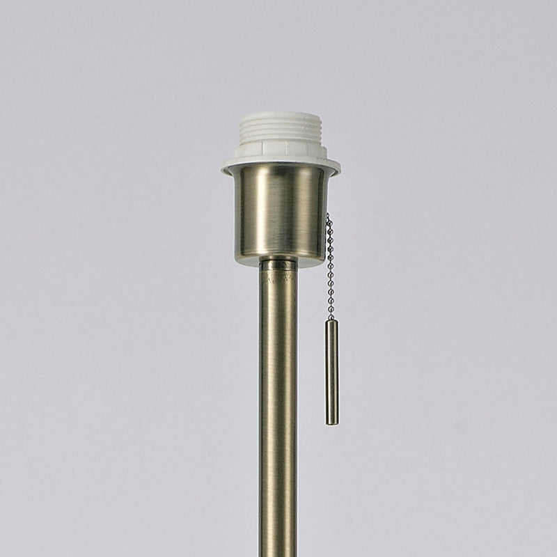 Deco Carlton Round Flat Base Floor Lamp Without Shade, Switched Lampholder, 1 Light E27 Antique Brass • D0376