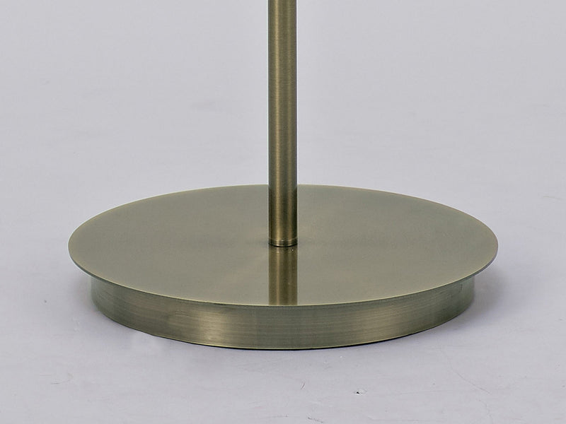 Deco Carlton Round Flat Base Floor Lamp Without Shade, Switched Lampholder, 1 Light E27 Antique Brass • D0376