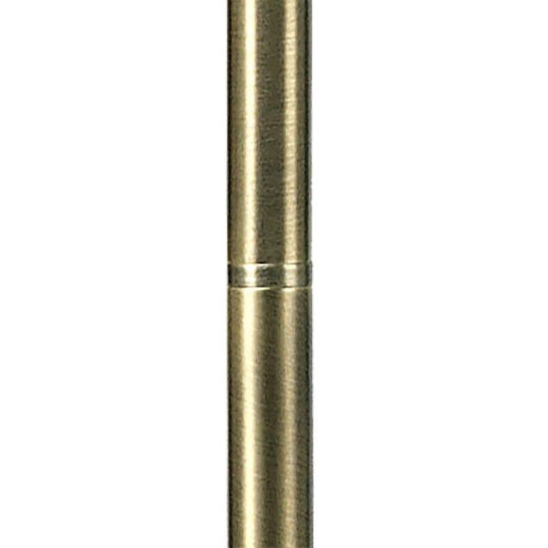 Deco Carlton Round Flat Base Floor Lamp Without Shade, Switched Lampholder, 1 Light E27 Antique Brass • D0376