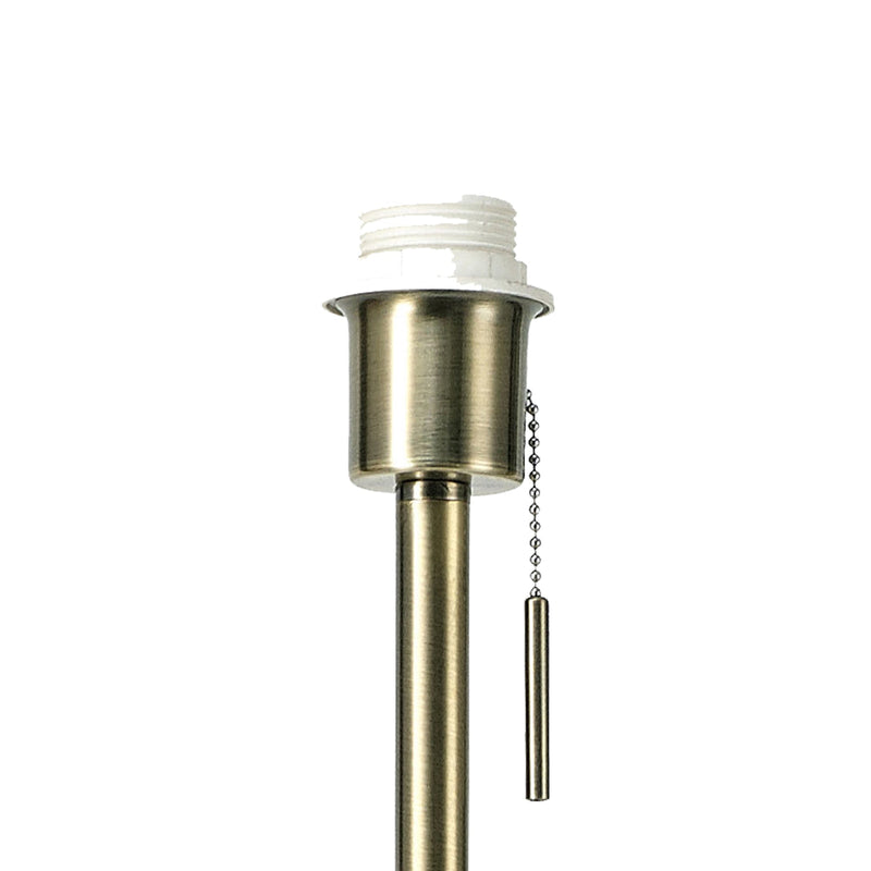 Deco Carlton Round Flat Base Floor Lamp Without Shade, Switched Lampholder, 1 Light E27 Antique Brass • D0376