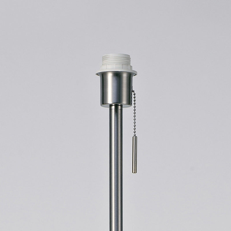 Deco Carlton Round Flat Base Floor Lamp Without Shade, Switched Lampholder, 1 Light E27 Satin Nickel • D0377