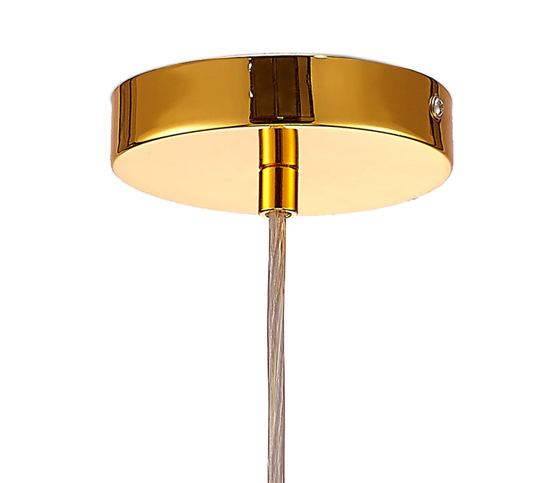 Deco Cassidy Pendant Round Interwinding Aluminium 6 Light G9 Gold • D0091