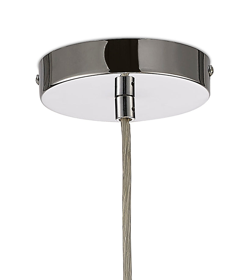 Deco Cassidy Pendant Round Interwinding Aluminium 6 Light G9 Silver/Chrome • D0092