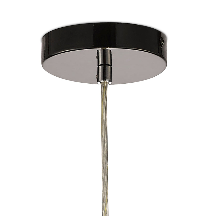 Deco Cassidy Pendant Round Interwinding Aluminium 6 Light G9 Black • D0093