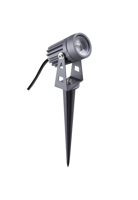 Regal Lighting SL-1494 1 Light LED Outdoor Spike Light Grey & Black IP65