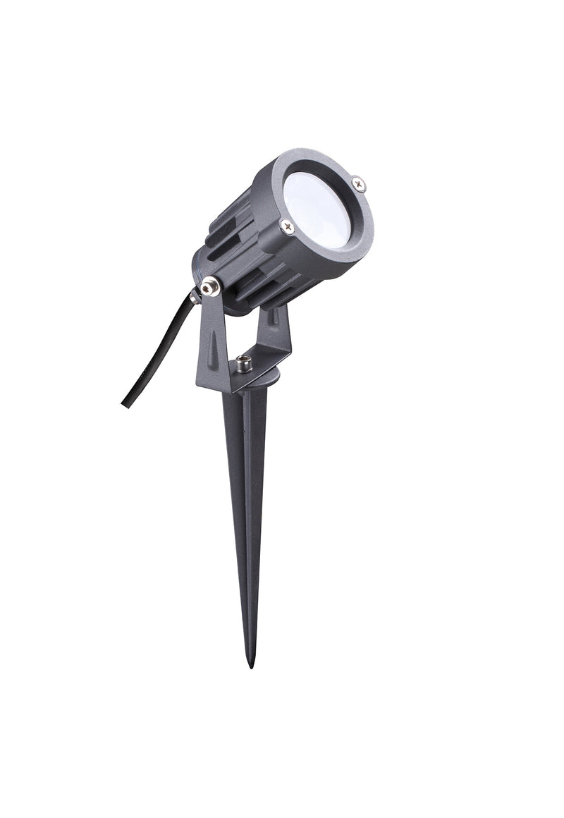 Regal Lighting SL-1493 1 Light LED Outdoor Spike Light Grey & Black IP65