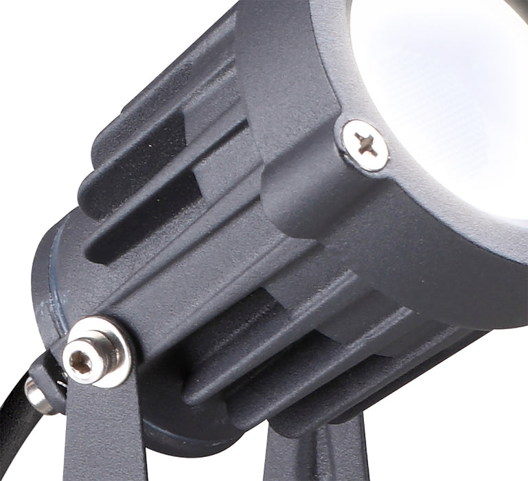 Regal Lighting SL-1493 1 Light LED Outdoor Spike Light Grey & Black IP65