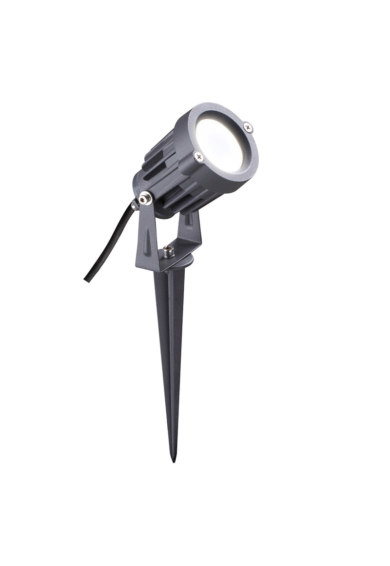 Regal Lighting SL-1493 1 Light LED Outdoor Spike Light Grey & Black IP65