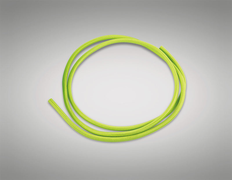 Deco Cavo 1m Lime Green Braided 2 Core 0.75mm Cable VDE Approved (qty ordered will be supplied as one continuous length) • D0197