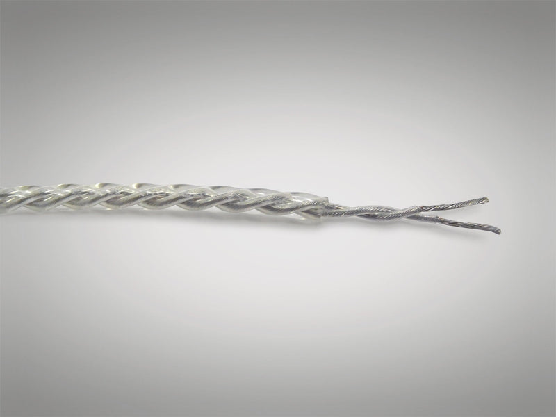 Deco Cavo 1m Clear Twisted 2 Core 0.75mm Cable VDE Approved (qty ordered will be supplied as one continuous length) • D0202