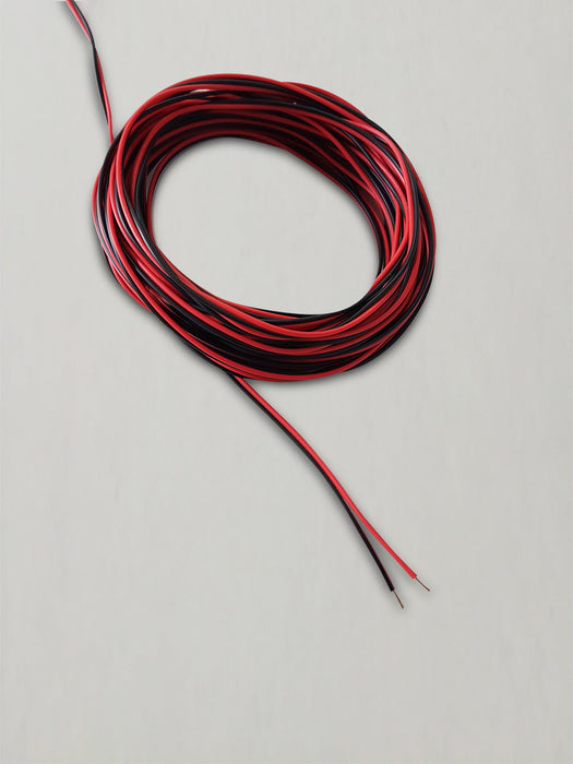 Deco Cavo 1m 2 Core Figure 8 0.5mm Black/Red Cable Suitable For Wiring LED Items (qty ordered will be supplied as one continuous length) • D0216