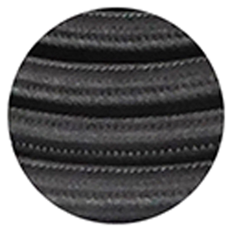 Deco Cavo 1m Black Braided 3 Core 0.75mm Cable VDE Approved (qty ordered will be supplied as one continuous length) • D0424