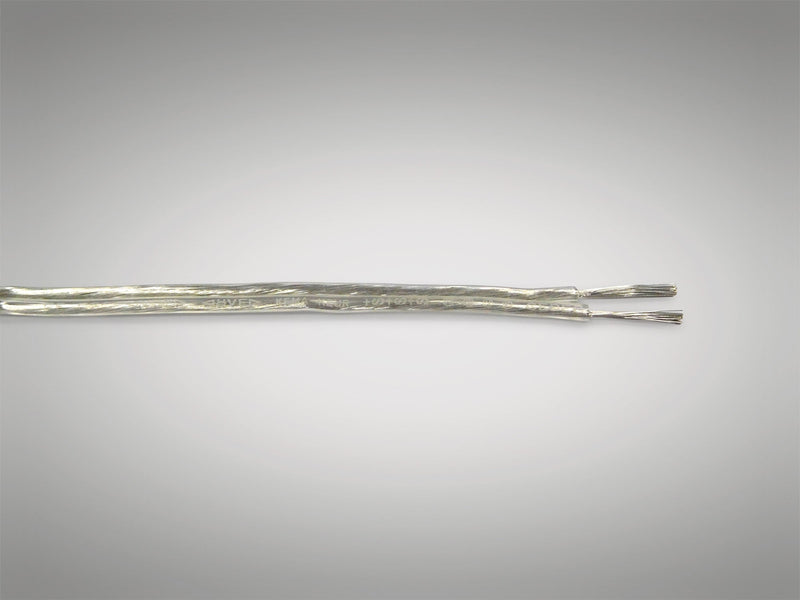 Deco Cavo 1m Clear 2 Core 1.0mm Flat Cable VDE Approved (qty ordered will be supplied as one continuous length) • D0427