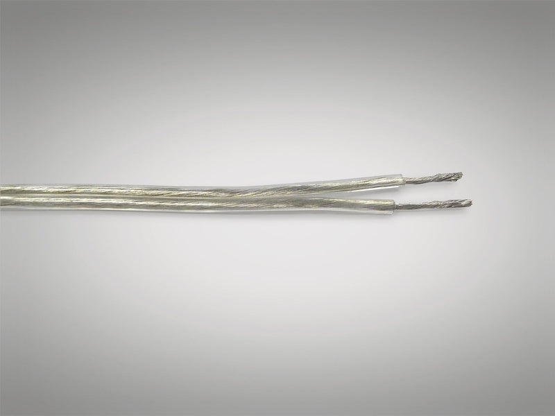 Deco Cavo 1m Clear 2 Core 1.5mm Flat Cable VDE Approved (qty ordered will be supplied as one continuous length) • D0428