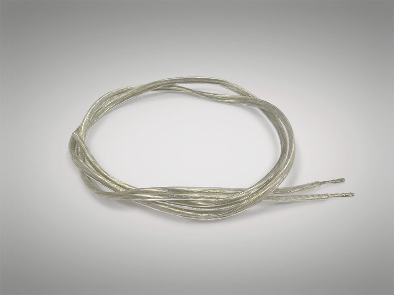 Deco Cavo 1m Clear 2 Core 1.5mm Flat Cable VDE Approved (qty ordered will be supplied as one continuous length) • D0428