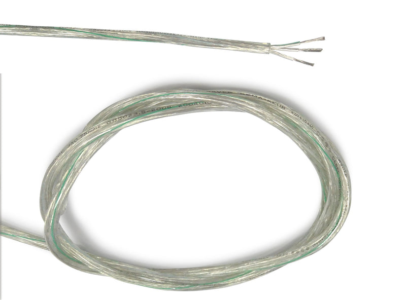 Deco Cavo 1m Clear 3 Core 0.5mm Cable VDE Approved (qty ordered will be supplied as one continuous length) • D0429