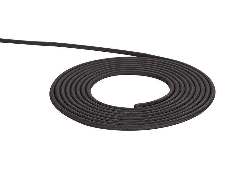 Deco Cavo 1m Grey Braided 2 Core 0.75mm Cable VDE Approved (qty ordered will be supplied as one continuous length) • D0519