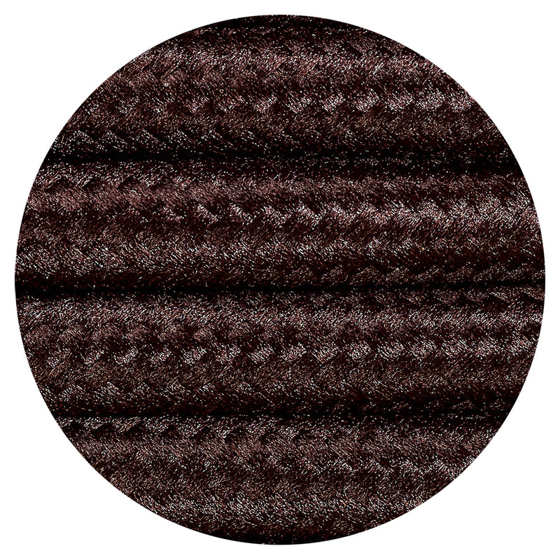 Deco Cavo 1m Dark Brown Braided 2 Core 0.75mm Cable VDE Approved (qty ordered will be supplied as one continuous length) • D0521