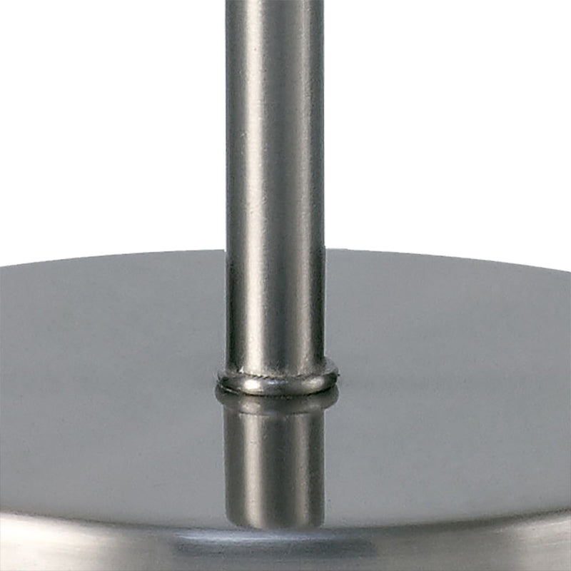 Deco Cedar Round Base Small Table Lamp Without Shade, Inline Switch, 1 Light E14 Satin Nickel • D0365