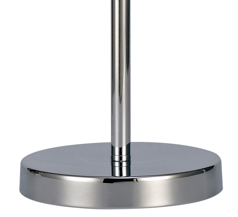 Deco Cedar Round Base Medium Table Lamp Without Shade, Inline Switch, 1 Light E27 Polished Chrome • D0366