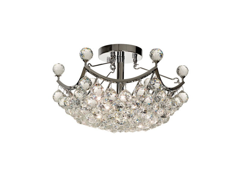 Diyas Cesto Ceiling 4 Light G9 Polished Chrome/Crystal • IL30035