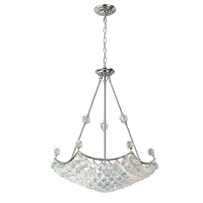 Diyas Cesto Pendant 10 Light G9 Polished Chrome/Crystal Item Weight: 19.5kg • IL30036