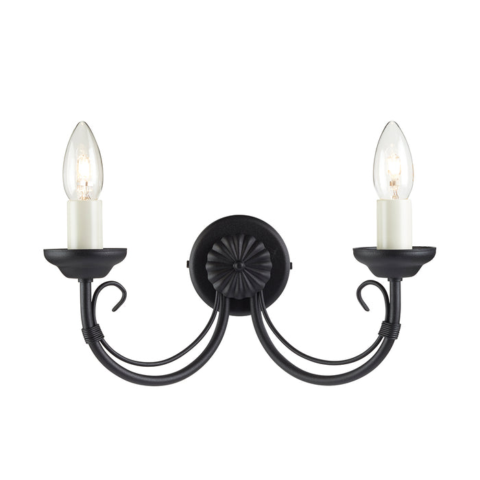 Elstead Lighting CH2 BLK Chartwell 2 Light Wall Light Black Finish