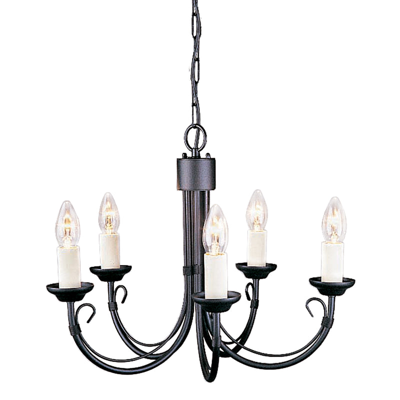 Elstead Lighting CH5 BLK Chartwell 5 Light Chandelier Black Finish