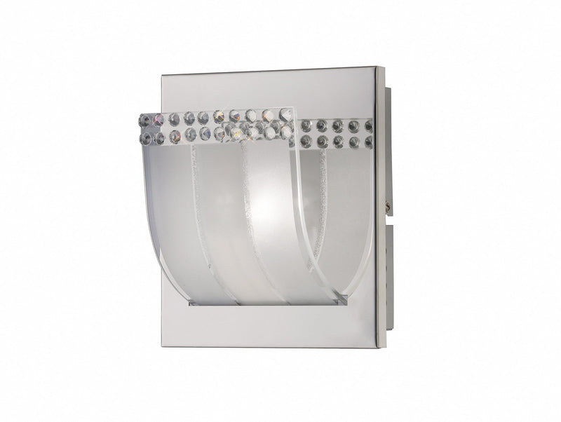 Diyas  Charis Wall Lamp 1 Light G9 Polished Chrome/Glass/Crystal • IL31290