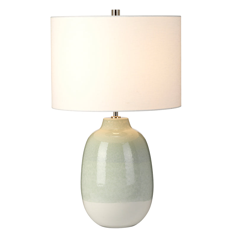 Elstead Lighting CHELSFIELD-TL Chelsfield Single Light Table Lamp Complete With White Faux Linen Shade