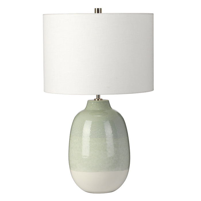 Elstead Lighting CHELSFIELD-TL Chelsfield Single Light Table Lamp Complete With White Faux Linen Shade